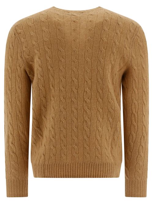 Maglione a trecce misto cashmere marrone POLO RALPH LAUREN | 710 876762009